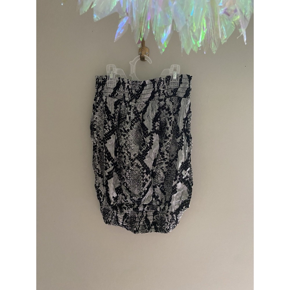 Sofia "Candy" sleeveless satin blouse tube top in snakeskin print new with tags